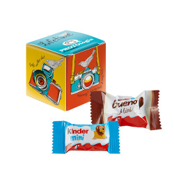 Mini-Promo-Würfel mit Kinder Schokolade Mini Mix & Kinder Bueno Mini Mix