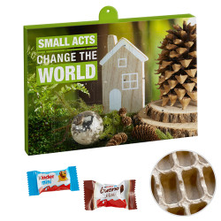 Premium-Marken-Adventskalender "Papier" mit Kinder Minis Mix (w2p)