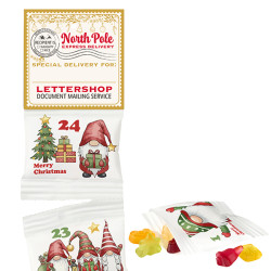 Wandaufhängung für Fruchtgummi-Ketten-Adventskalender