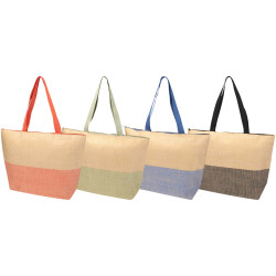 Rhythm große Strohpapier Tragetasche mit Reißverschluss, 21 l