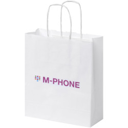 Kraftpapiertasche 80 g/m² mit gedrehten Griffen – klein