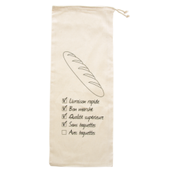 Baguette-Beutel aus Baumwolle, OEKO-Tex 100, 120 g/m²