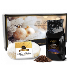 250g Mini-Rosinenstollen mit 250g Kaffee Espresso, ganze Bohne 250g Mini-Rosinenstollen mit 250g Kaffee Espresso, ganze Bohne