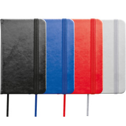 Notizbuch mit Lesebändchen und Gummibandverschluss Notizbuch mit Lesebändchen und Gummibandverschluss