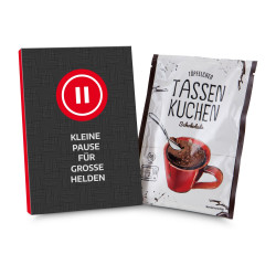 Geschenkartikel / Präsentartikel: Tassenkuchen Schokolade 70 g, kleine Pause im Home-Office Geschenkartikel / Präsentartikel: Tassenkuchen Schokolade 70 g, kleine Pause im Home-Office