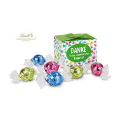 Geschenkartikel / Präsentartikel: Lindt süßes Danke, Pralinenschachtel mit bunten Händen, 5 Lindorkugeln für Ihre Mitarbeiter Geschenkartikel / Präsentartikel: Lindt süßes Danke, Pralinenschachtel mit bunten Händen, 5 Lindorkugeln für Ihre Mitarbeiter