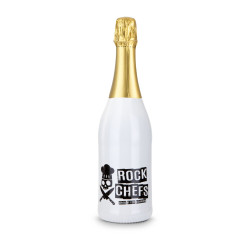 Sekt Cuvée – Flasche weiß-lackiert, 0,75 l Sekt Cuvée – Flasche weiß-lackiert, 0,75 l
