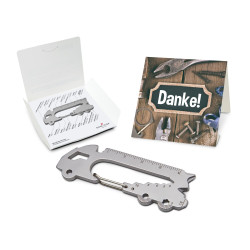 Geschenkartikel / Präsentartikel: ROMINOX® Key Tool im Motiv-Mäppchen Danke