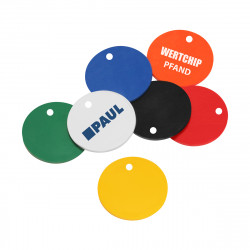 1€-Chip mit Loch außen