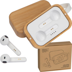 Bluetooth Kopfhörer in einer Bambusbox Bluetooth Kopfhörer in einer Bambusbox