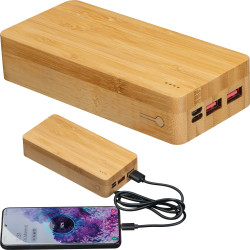 Powerbank aus Bambus 20.000 mAh Powerbank aus Bambus 20.000 mAh