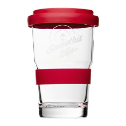 Smoothieglas "Smoothie2Go" mit glatter Siliconbanderloe