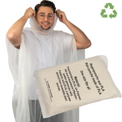 Regenponcho aus PLA in einer Tragetasche DAVIDE