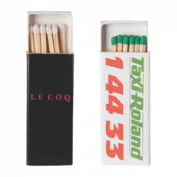 Streichholzschachtel mit 11 Streichhölzern, inkl. Vollfarb-Druck