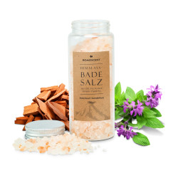Himalaya-Badesalz 190 g, Patchouli-Sandelholz - auch mit individuellem Etikett Himalaya-Badesalz 190 g, Patchouli-Sandelholz - auch mit individuellem Etikett