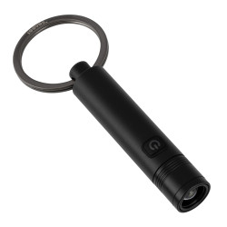 Schlüsselanhänger mit wiederaufladbare LED Taschenlampe REEVES-PORTO LIGHT, schwarz Schlüsselanhänger mit wiederaufladbare LED Taschenlampe REEVES-PORTO LIGHT, schwarz