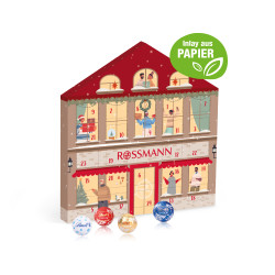 Adventskalender "Weihnachtshaus Exklusiv", Lindt Minis, Inlay aus Papier