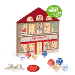 Adventskalender "Weihnachtshaus Exklusiv", Lindt Minis, Inlay aus Papier
