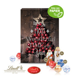 Adventskalender, Lindt Mix und Gutschein-Option, Inlay aus Papier