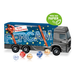 3D Adventskalender "LKW", Lindt Minis, Inlay aus Papier