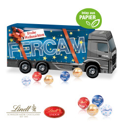 3D-Adventskalender "LKW", Lindt Minis, Inlay aus Papier