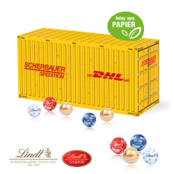 3D-Adventskalender "Container", Lindt Minis, Inlay aus Papier