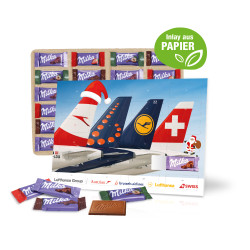 Tisch-Adventskalender, Milka Schokolade, Inlay aus Papier