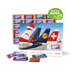 Tisch-Adventskalender, Milka Schokolade, Inlay aus Papier
