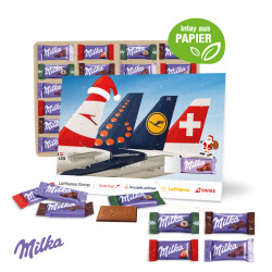 Tisch-Adventskalender, Milka Schokolade, Inlay aus Papier