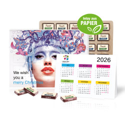 "2 in 1" Marken-Adventskalender, Sarotti mit Jahresplaner, Inlay aus Papier