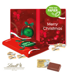 Adventskalender "Weihnachtsbuch", Lindt Schokolade, Inlay aus Papier