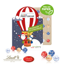 Adventskalender "individuelle Kalenderform", Lindt Minis, Inlay aus Papier