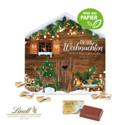 Adventskalender "Weihnachtshaus Exklusiv", Lindt Schokolade, Inlay aus Papier