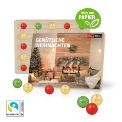 Tisch-Adventskalender, Fairtrade® Schokolade, Inlay aus Papier