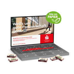 Adventskalender "Laptop", Sarotti Fairtrade® Schokolade, Inlay aus Papier