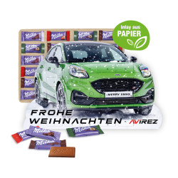 Adventskalender "individuelle Kalenderform", Milka Schokolade, Inlay aus Papier