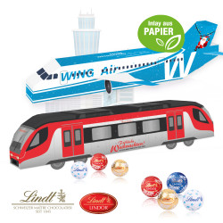 3D-Adventskalender "individuelle Kalenderform", Lindt Minis, Inlay aus Papier