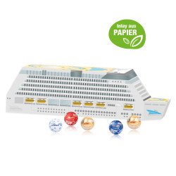 3D Adventskalender "Schiff", Lindt Schokolade, Papier-Inlay