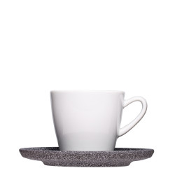 Kaffeetasse mit Untertasse "Granitporzellan"