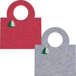 Tasche aus Filz mit Tannenbaumanhänger Tasche aus Filz mit Tannenbaumanhänger