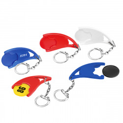 Chiphalter mit 1€-Chip "Epsilon" mit Gliederkette, orange