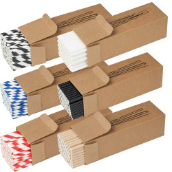 100er Set Trinkhalme aus Papier 100er Set Trinkhalme aus Papier