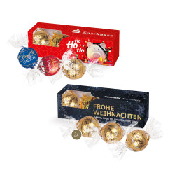 Lindt Lindor Pralinés 3er in Werbekartonage - Weihnachten