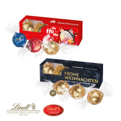 Lindt Lindor Pralinés 3er in Werbekartonage - Weihnachten