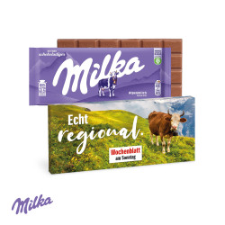 Milka Schokoladentafel in Werbekartonage