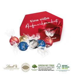 SÜßE PRÄSENTBOX „MAXI” - 10 Stück Lindt Lindor Pralinés (ca. 120 g)