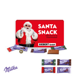 Präsentbox, Milka Schokotäfelchen - Weihnachten