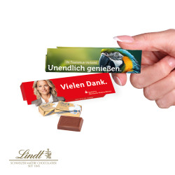 Lindt Schokotäfelchen 2er in Werbekartonage