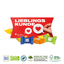 KISSENVERPACKUNG „CREATIVE”  - 6 Stück (ca. 48 g) Ritter SPORT Schokowürfel