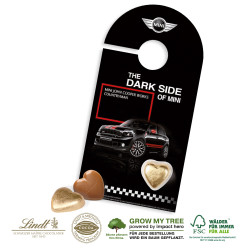 SCHOKOKARTE "Türanhänger" MIT LINDT HERZ SCHOKOKARTE "Türanhänger" MIT LINDT HERZ